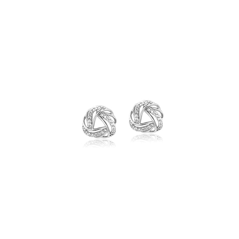 White gold cubic 2025 zirconia earrings