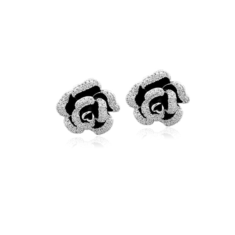 Cz flower deals stud earrings