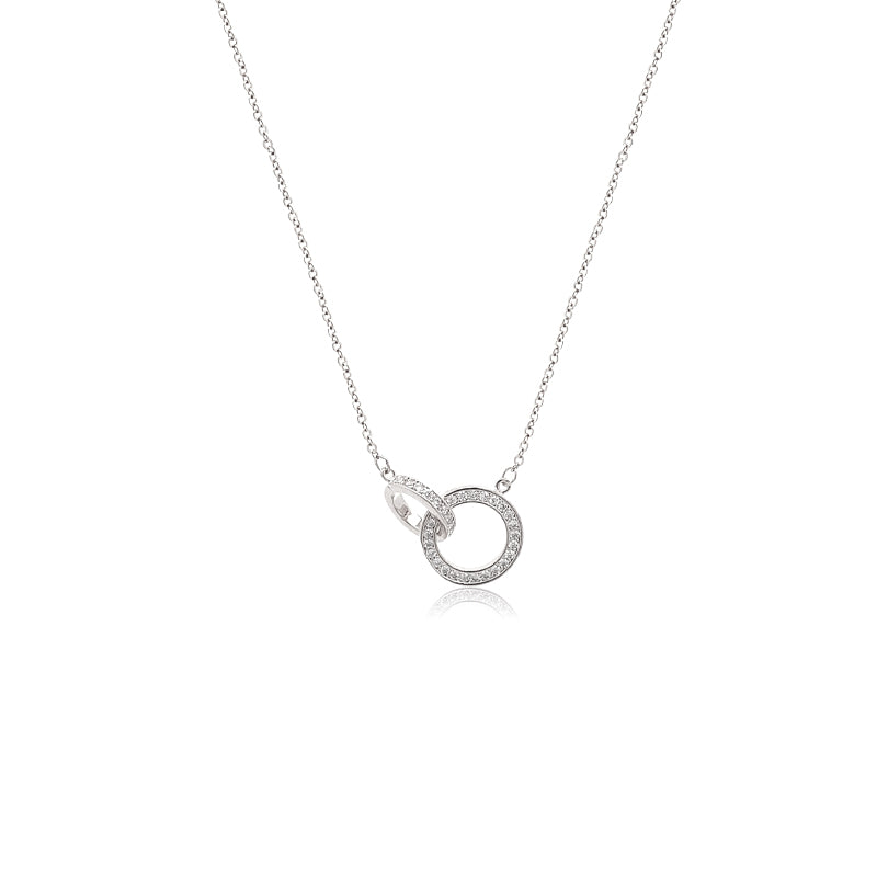 Gold 2 deals circle necklace