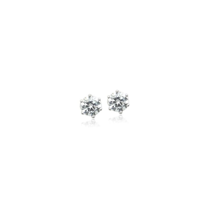 White gold sale solitaire earrings