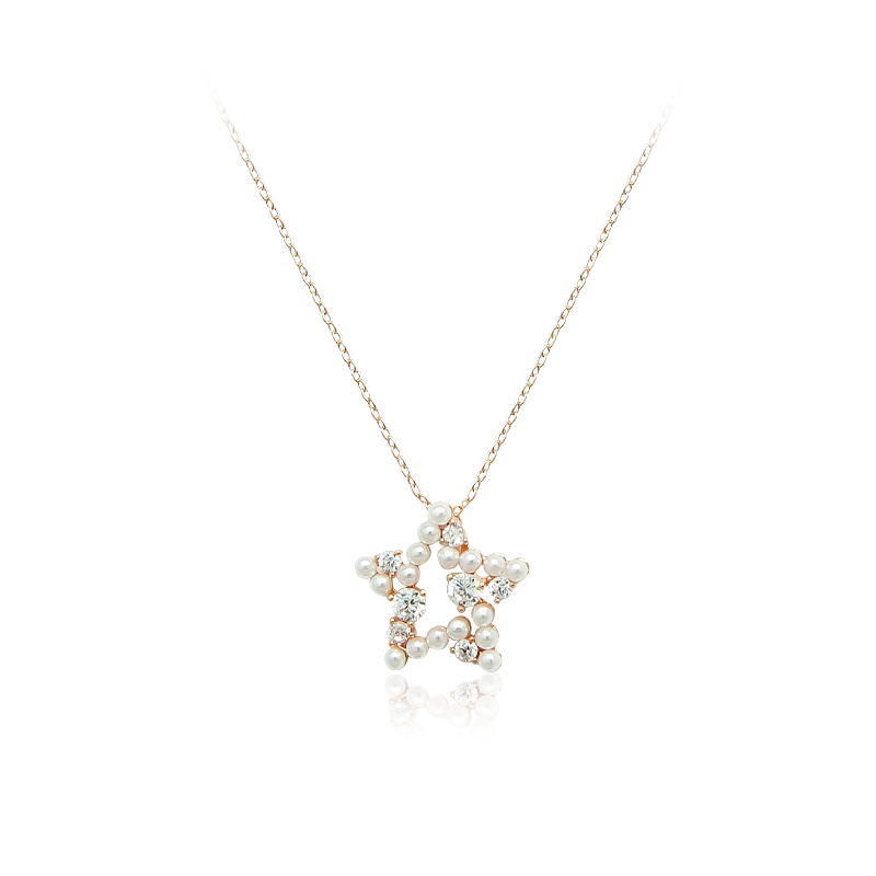 White gold sale star pendant necklace