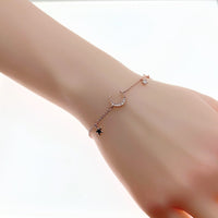 Moon & Star Cubic Zirconia Bracelet