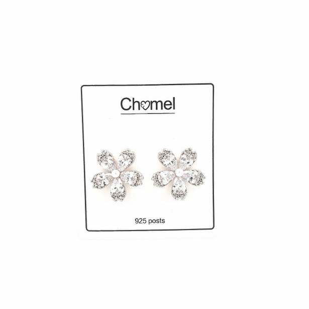 Flower Cubic Zirconia Earrings