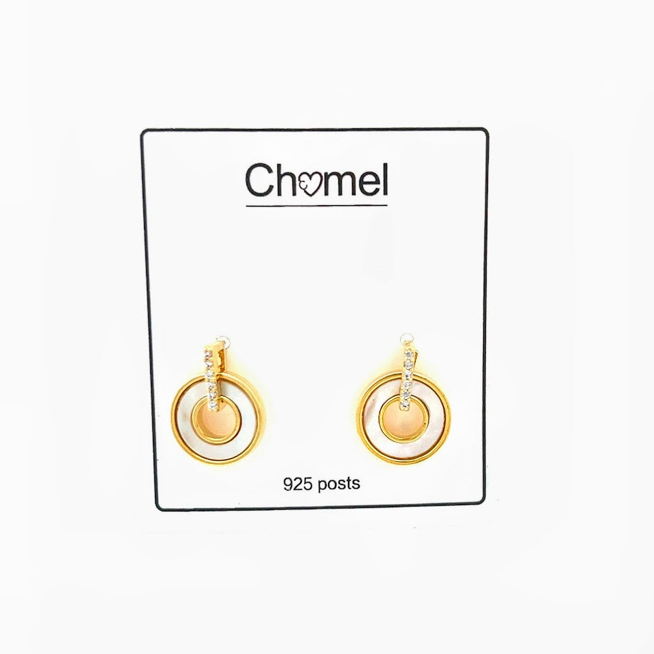 Mother of Pearl Gold Earrings