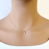 Moon & Star Cubic Zirconia Necklace