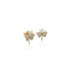 Clover Hearts Simulated Moonstone Earrings