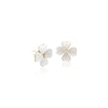 Clover Heart Simulated Moonstone Earrings