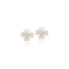 Clover Heart Simulated Moonstone Earrings