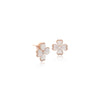 Clover Simulated Moonstone Earrings