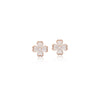 Clover Simulated Moonstone Earrings