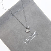 Gingko Leaf Cubic Zirconia Necklace