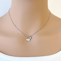 Gingko Leaf Cubic Zirconia Necklace