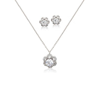 Cubic Zirconia Flower Set