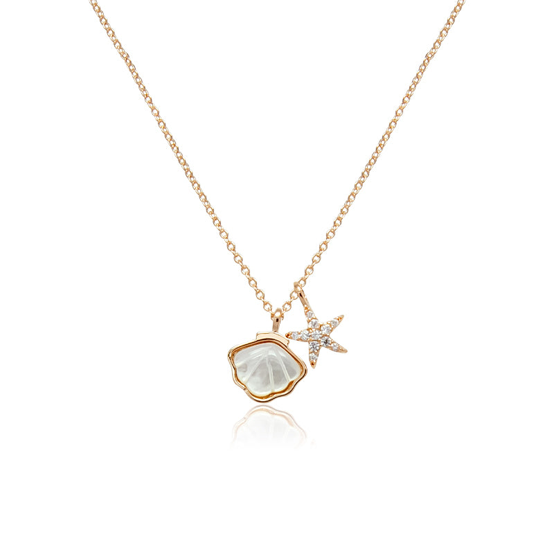 Shell & Starfish Mother of Pearl Necklace - CHOMEL