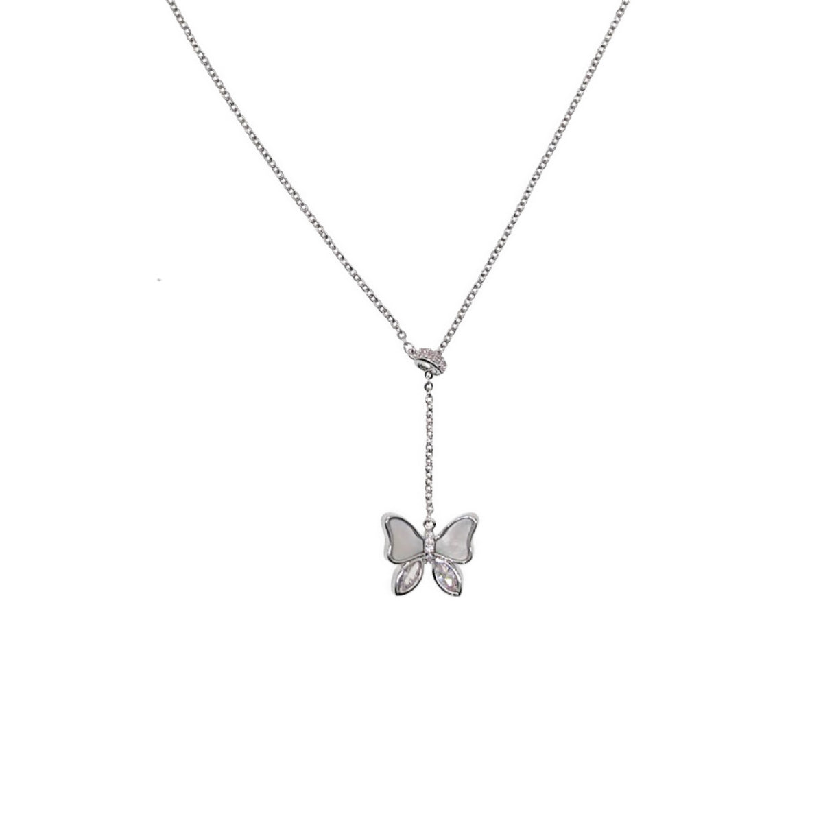 Butterfly Mother of Pearl Necklace - CHOMEL