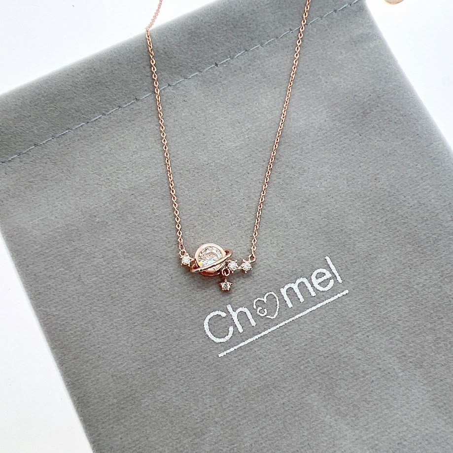 Planet Cubic Zirconia Necklace