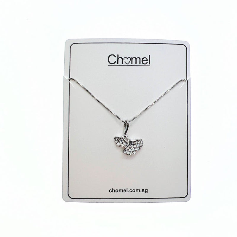 Gingko Leaf Cubic Zirconia Necklace