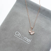 Gingko Leaf Cubic Zirconia Necklace