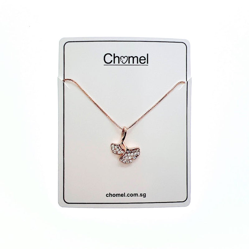 Gingko Leaf Cubic Zirconia Necklace