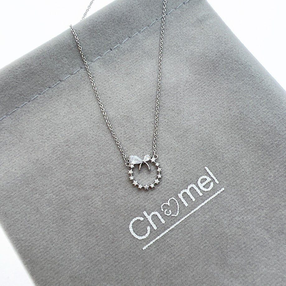 Ribbon Cubic Zirconia Necklace