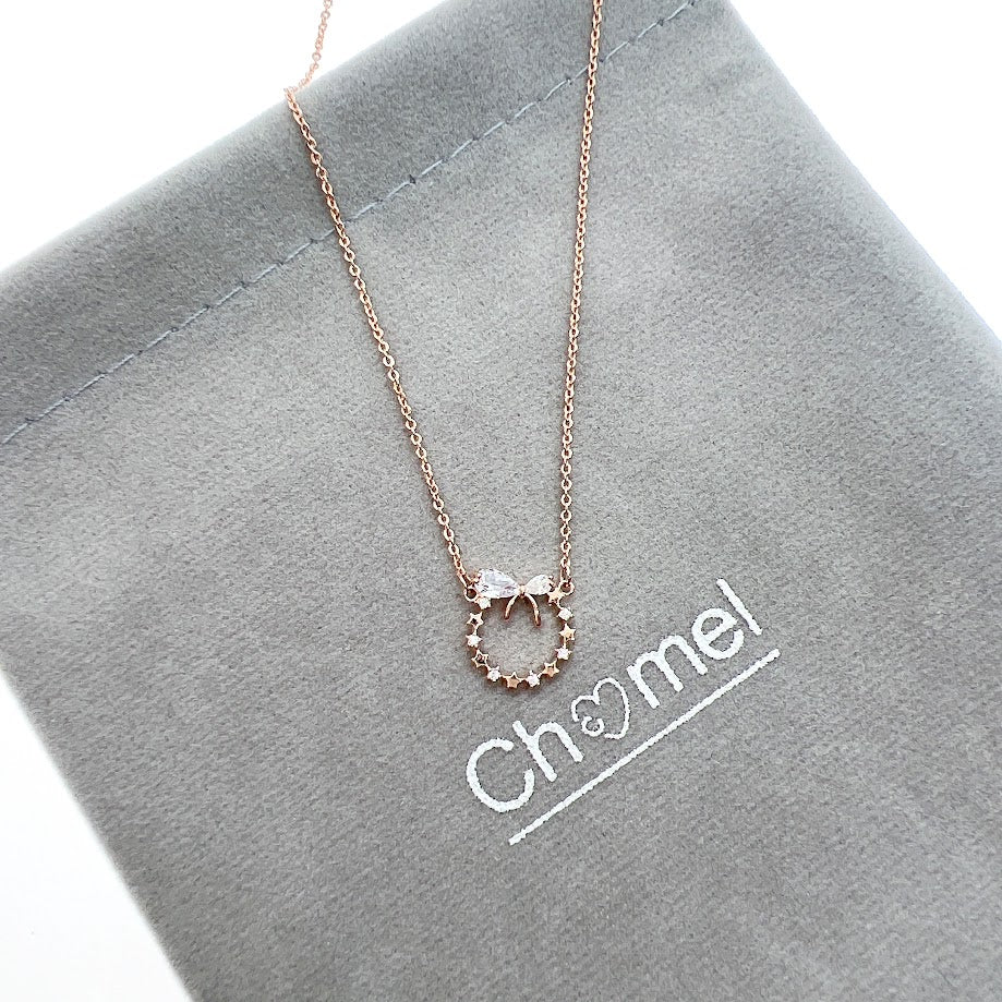 Ribbon Cubic Zirconia Necklace