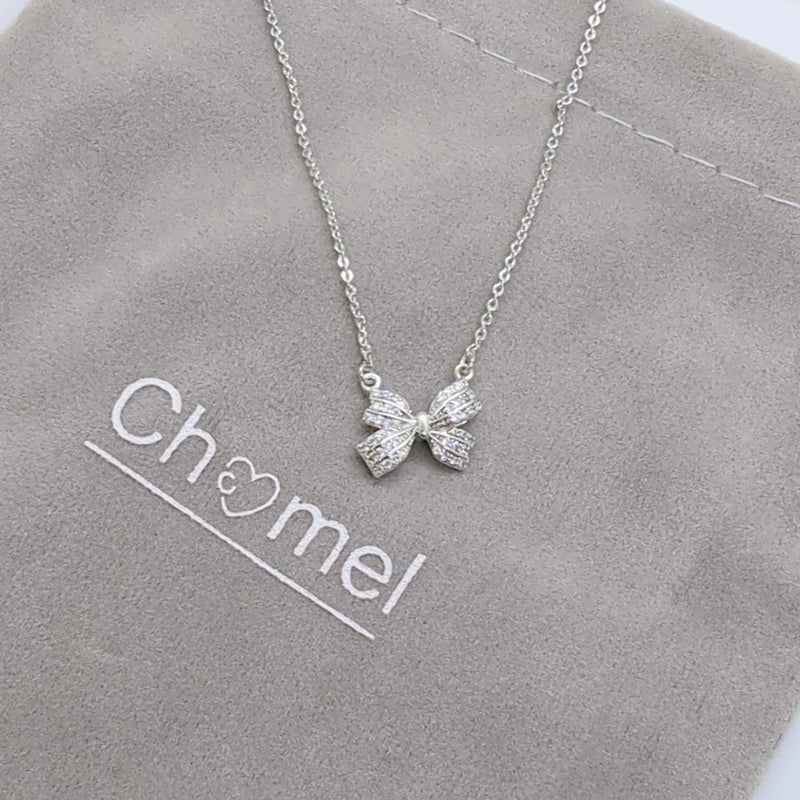 Ribbon Cubic Zirconia Necklace