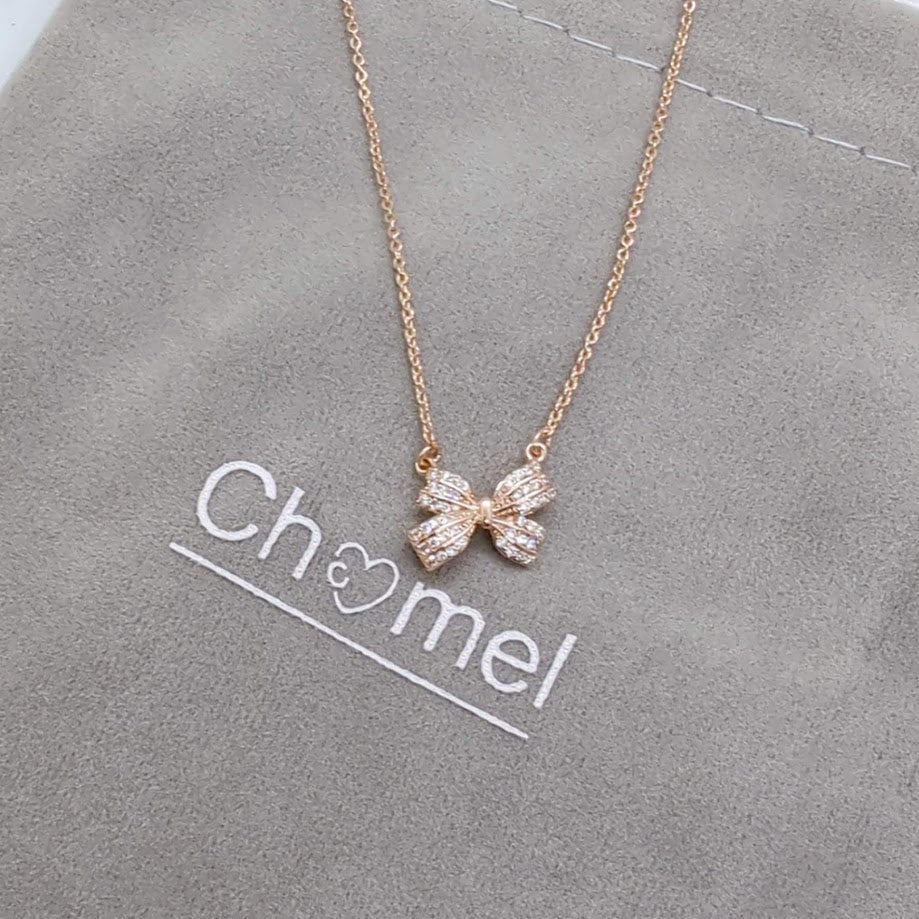 Ribbon Cubic Zirconia Necklace