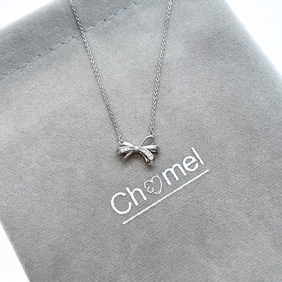 Ribbon Cubic Zirconia Necklace