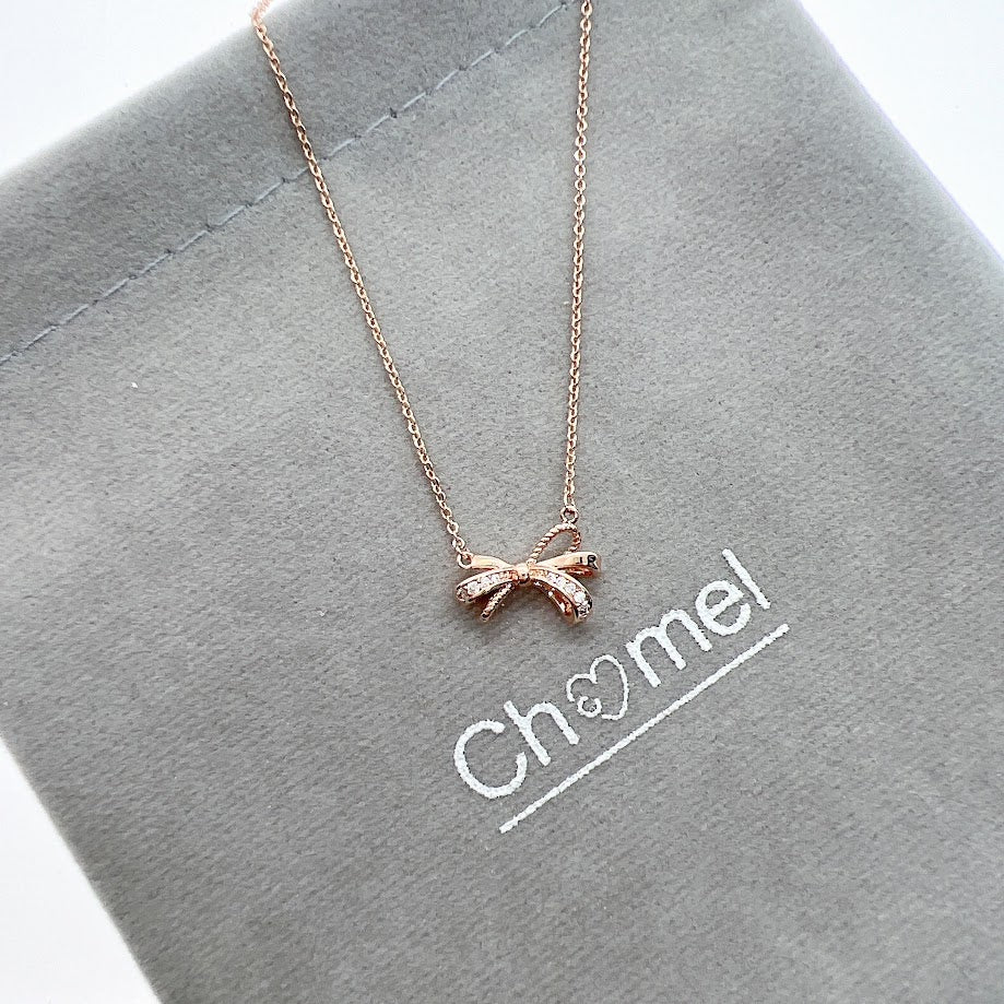 Ribbon Cubic Zirconia Necklace