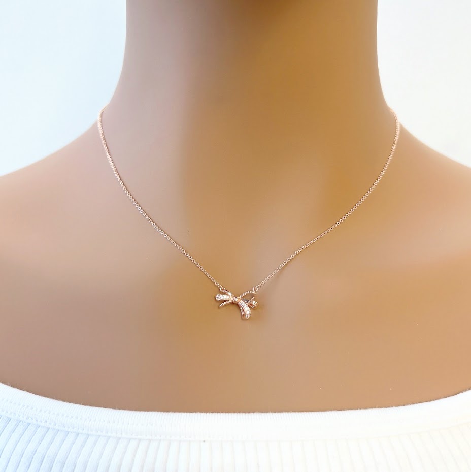 Ribbon Cubic Zirconia Necklace