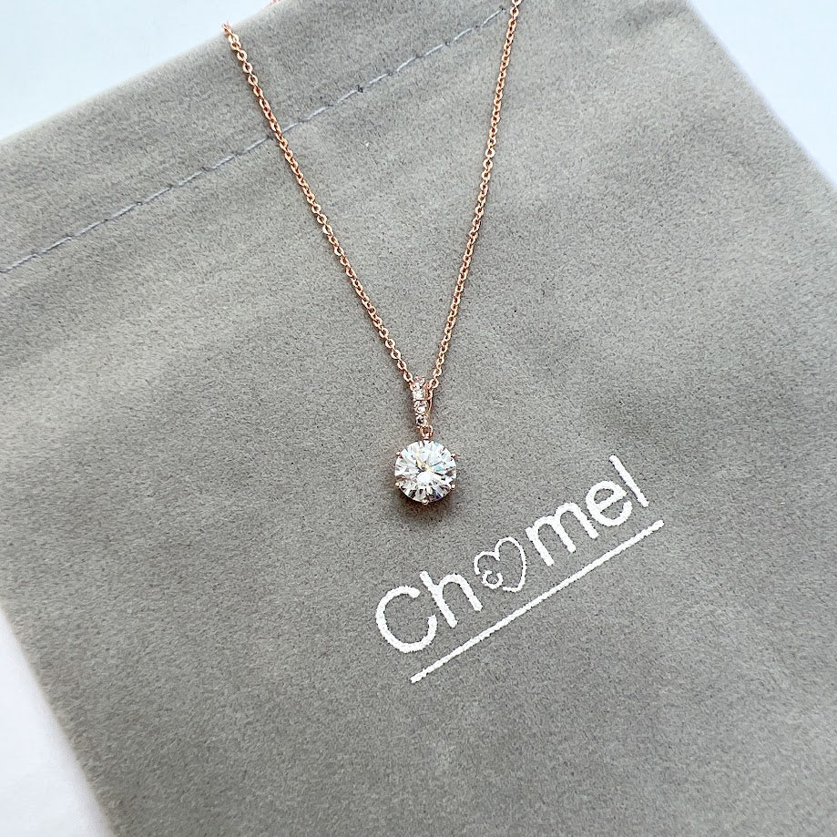 Solitaire Cubic Zirconia Necklace