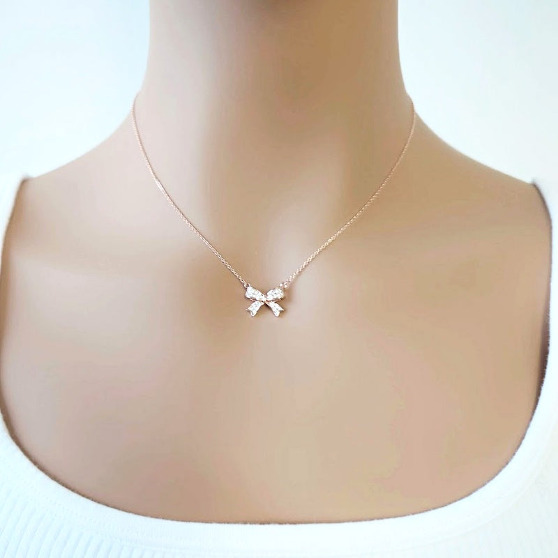 Ribbon Cubic Zirconia Necklace