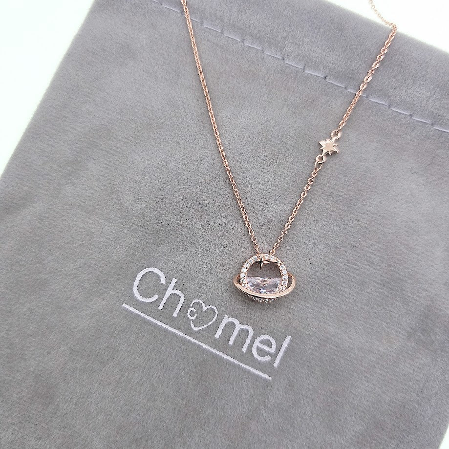 Planet Cubic Zirconia Necklace