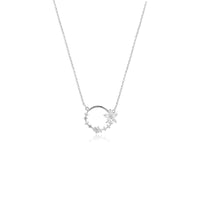 Flower Cubic Zirconia Necklace