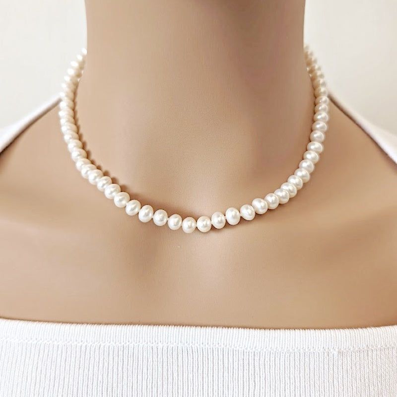 Double string hot sale pearl necklace