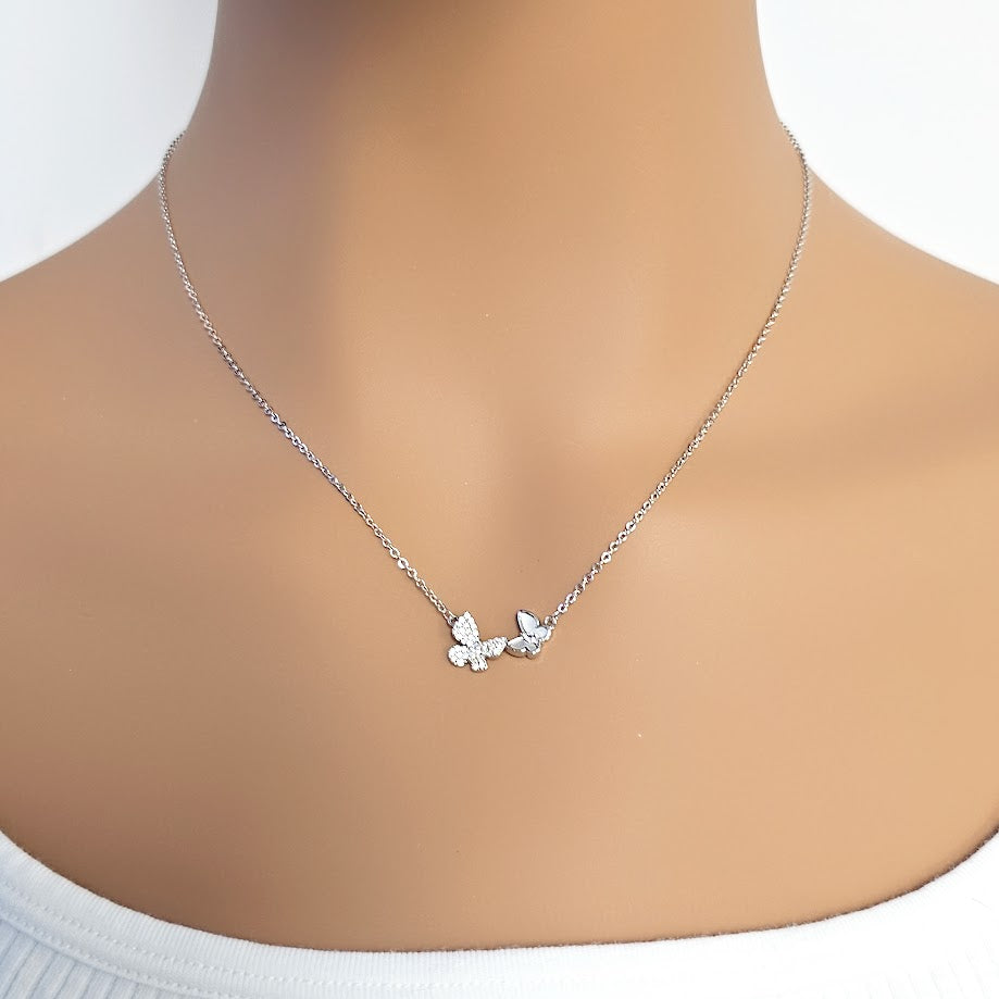 Butterfly Cubic Zirconia Necklace