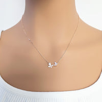 Butterfly Cubic Zirconia  Necklace