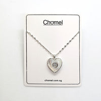 Heart Cubic Zirconia and Mother of Pearl Necklace