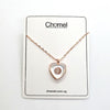 Heart Cubic Zirconia and Mother of Pearl Necklace