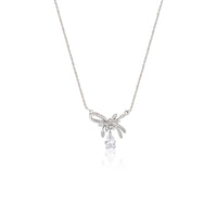 Ribbon Cubic Zirconia Necklace