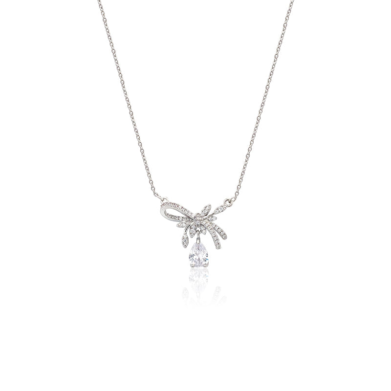 Ribbon Cubic Zirconia Necklace