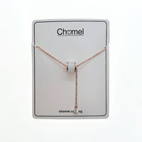 Tunnel Simulated Moonstone Necklace