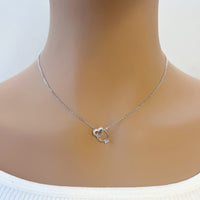 Interlocking Heart & Ring Necklace