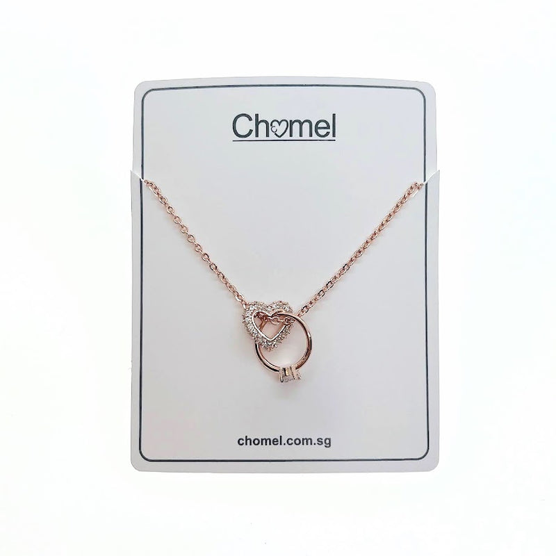 Interlocking Heart & Ring Necklace