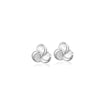 Flower Mother of Pearl Rhodium Earrings