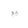 Freshwater Pearl and Cubic Zirconia Stud Earrings