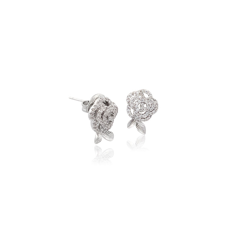 Flower Cubic Zirconia Earrings