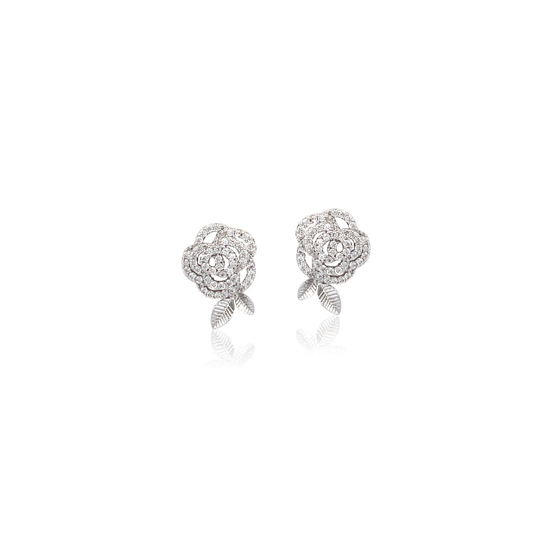 Flower Cubic Zirconia Earrings