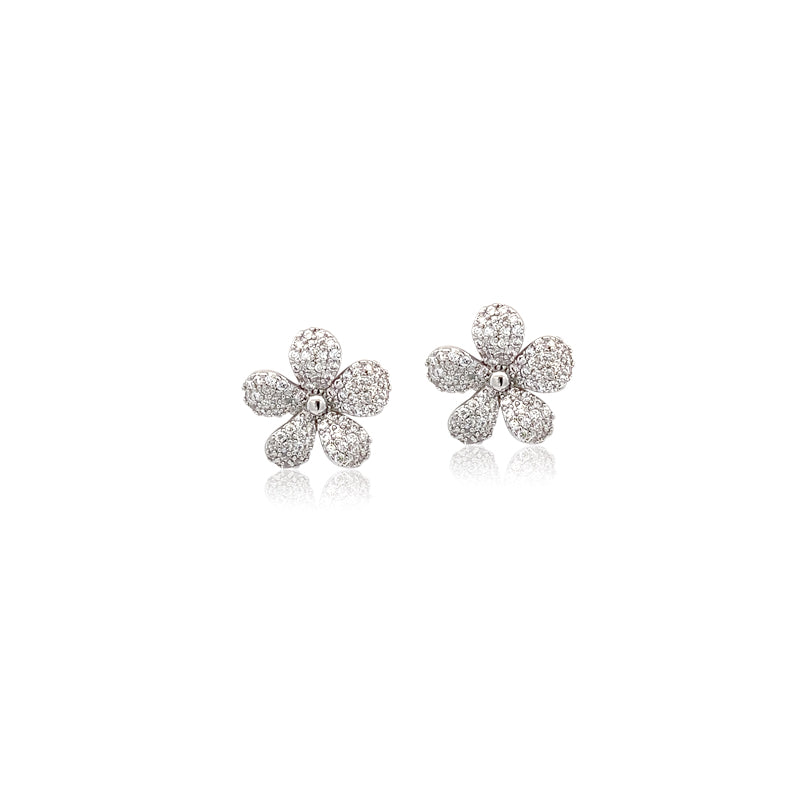 Flower Cubic Zirconia Earrings