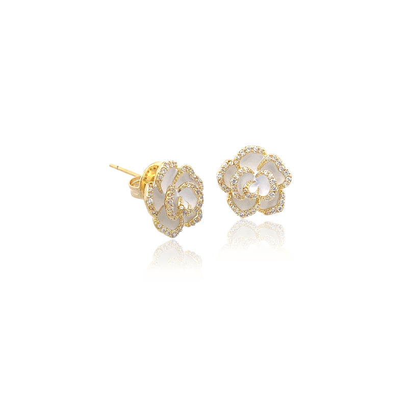 Flower Cubic Zirconia Earrings